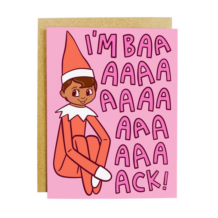 Tarjeta de felicitación The Elf Is Back para venta al por mayor de KANDS.CO