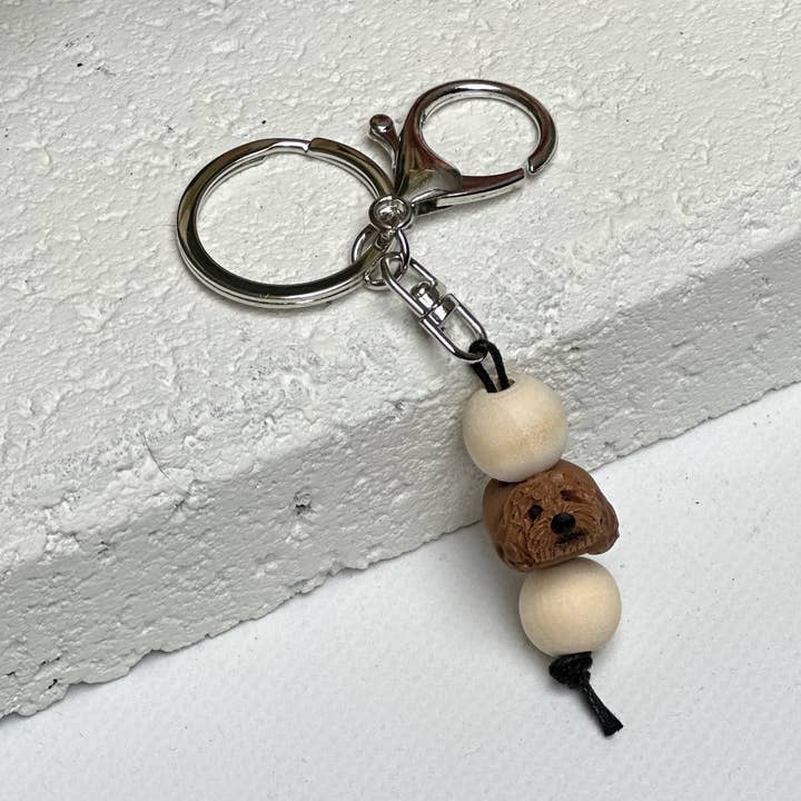 Chaveiro Cavoodle - chaveiro cavoodle de argila de polímero artesanal por atacado de Pawfect Love