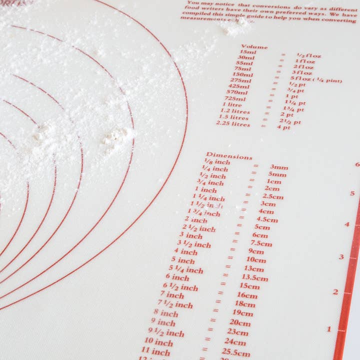 Fox Run Brands – Engroshandel Bageplade/-måtte – Fox Run silikone bagemåtte med mål, 23,25" x15,25"2