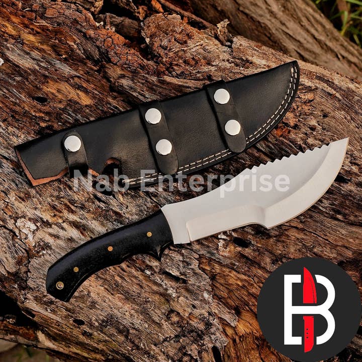 Bravohandicrafts - Wholesale Knife Set - 10" Custom Handmade Tracker Hunting Knife Camping Knives. 8