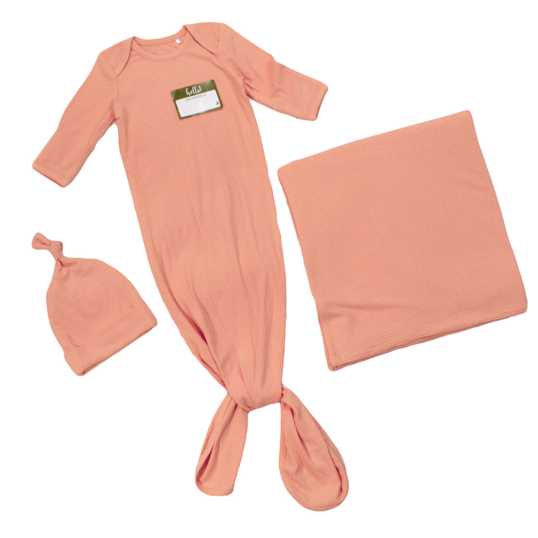 Shedo Lane - Wholesale Swaddle Set - Baby - Blushing Pink Bamboo Baby Swaddle 3 Piece Set1