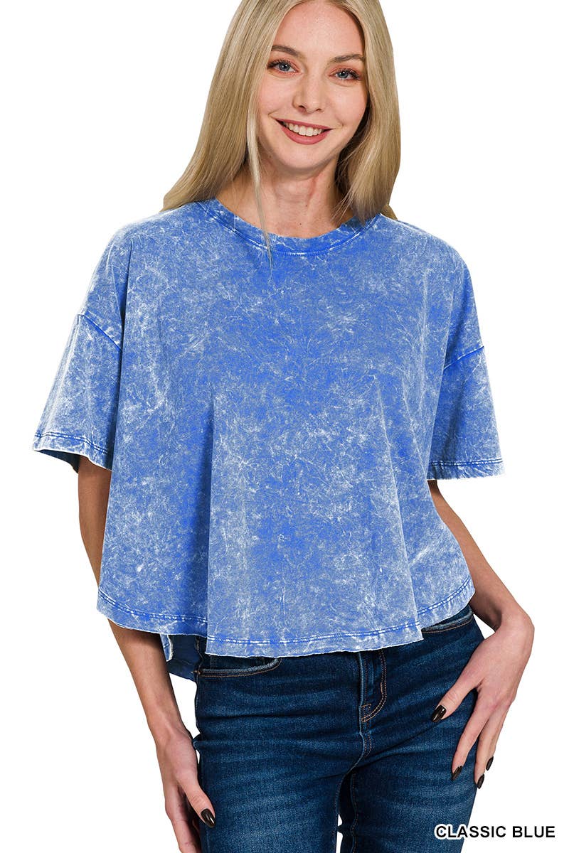 42POPS – wholesale T-shirt – women's – "._ SI-25351 Vintage Washed Short Sleeve Top As shown41