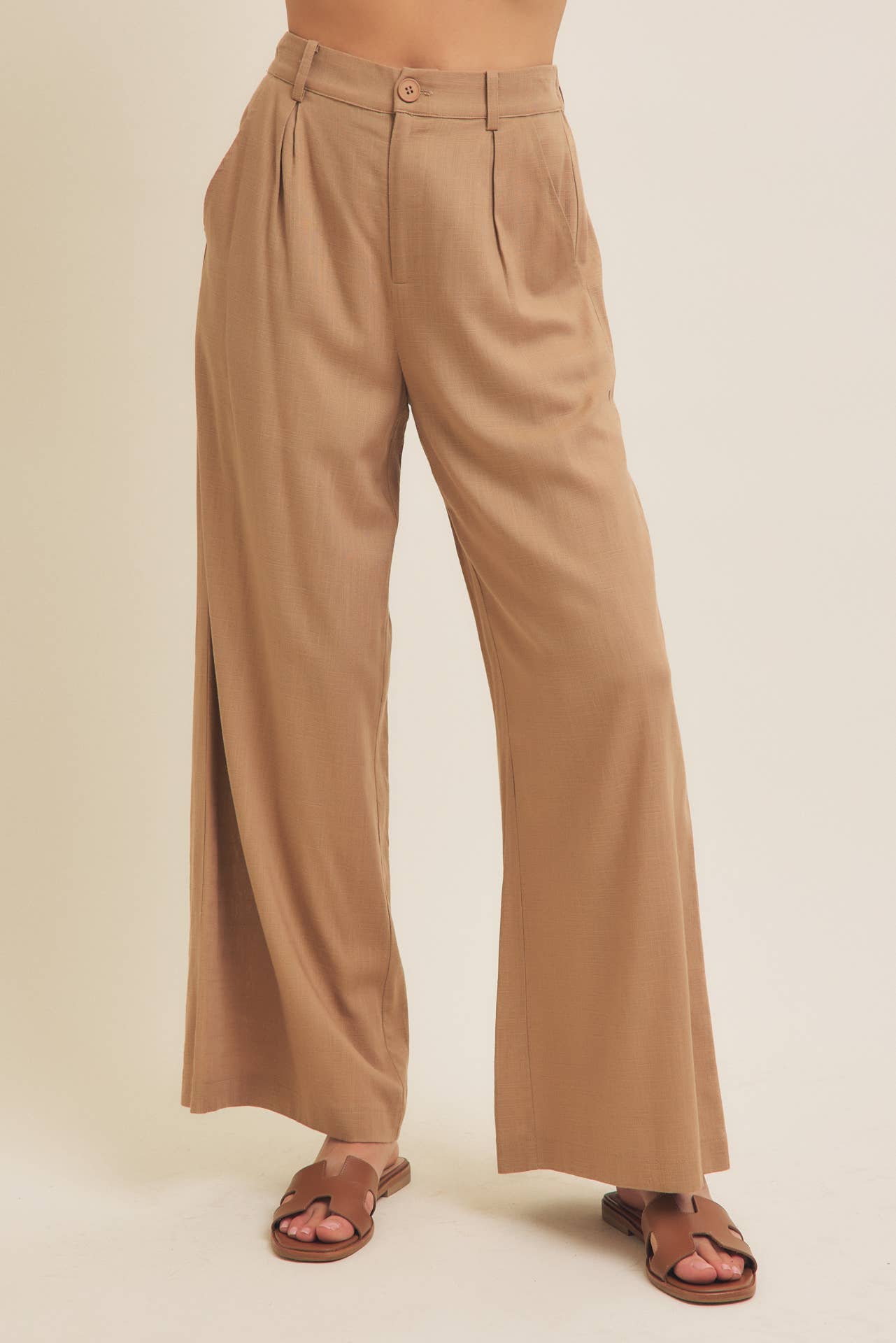 in february - Wholesale Pants - Women's - MINIMALIST MUSE DRAPEY WIDE-LEG LINEN TROUSERS4