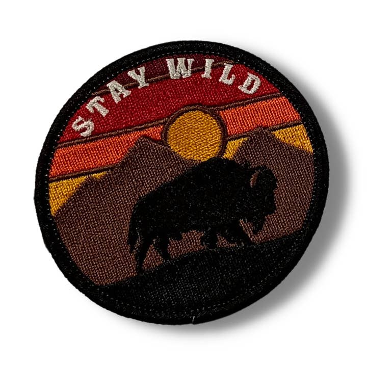 Outpatch - Wholesale Patch - Stay Wild Bison stick-on patch0