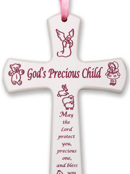 6" Cross -God's Precious-Pink for wholesale by H.J. SHERMAN COMPANY, INC.