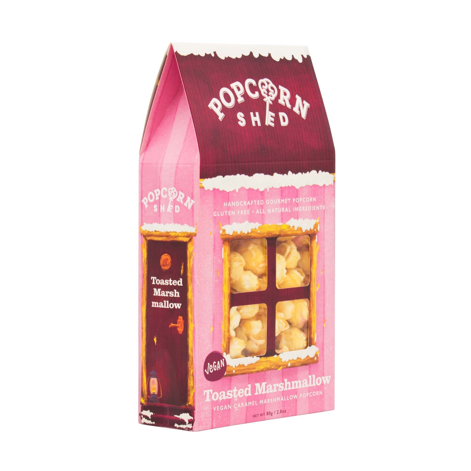 Popcorn Shed - Vendita all'ingrosso Popcorn - Snack Box Popcorn Gourmet al Caramello con Marshmallow Tostati Vegano1