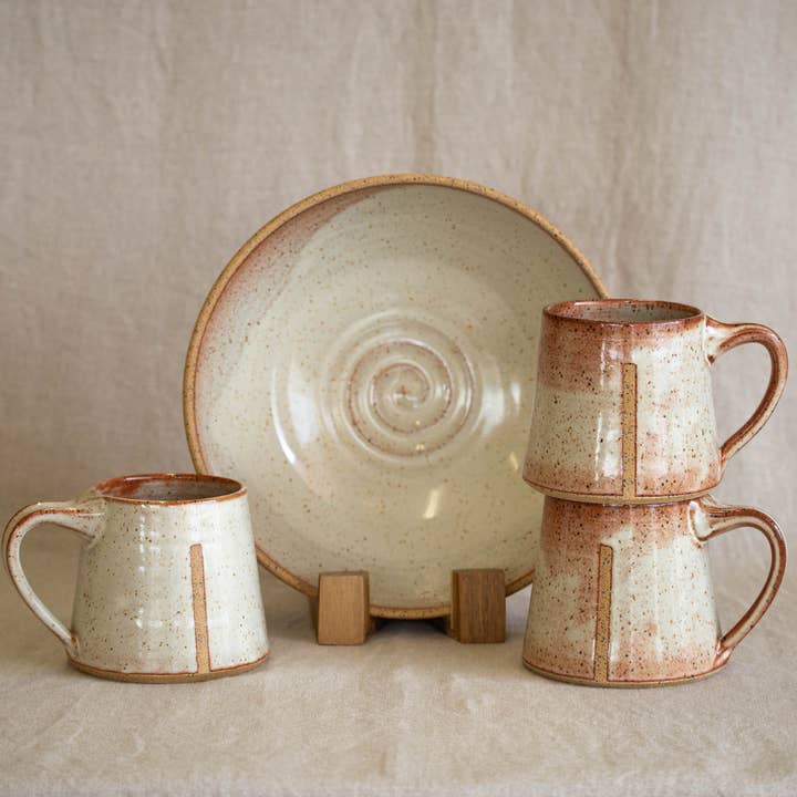 ZZIEE Ceramics - Wholesale Coffee Mug - Handmade Ceramic Mug in Speckled Cream2