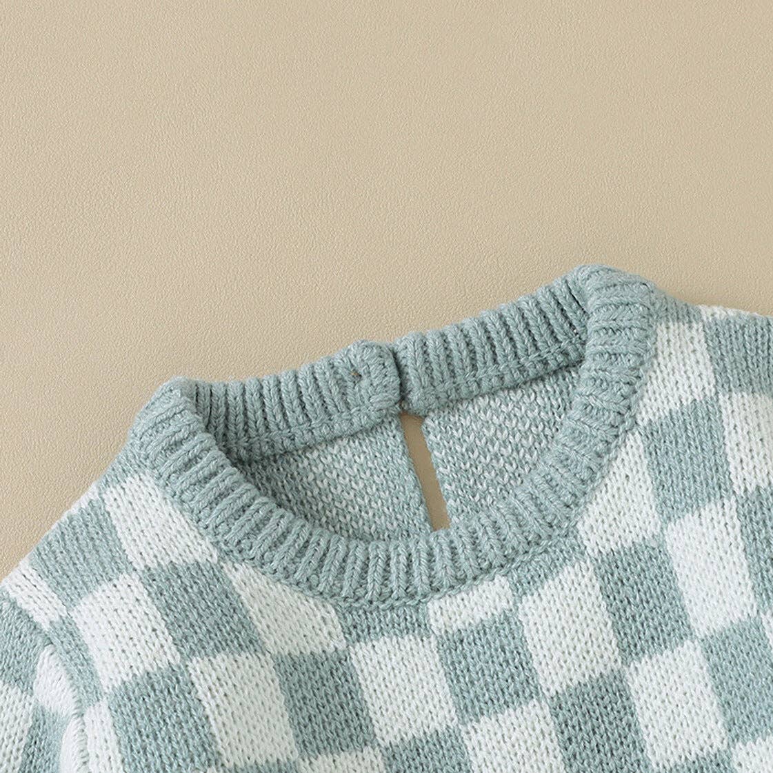 MyKids-USA® – Bodysuit - Bebé por atacado – Babygrow de Malha com Padrão de Tabuleiro de Xadrez de Qualidade2