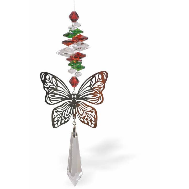 Apanhador de Sol de Cristal Austríaco, Multifacetado com Borboleta por atacado de Byzantium Collection Ltd