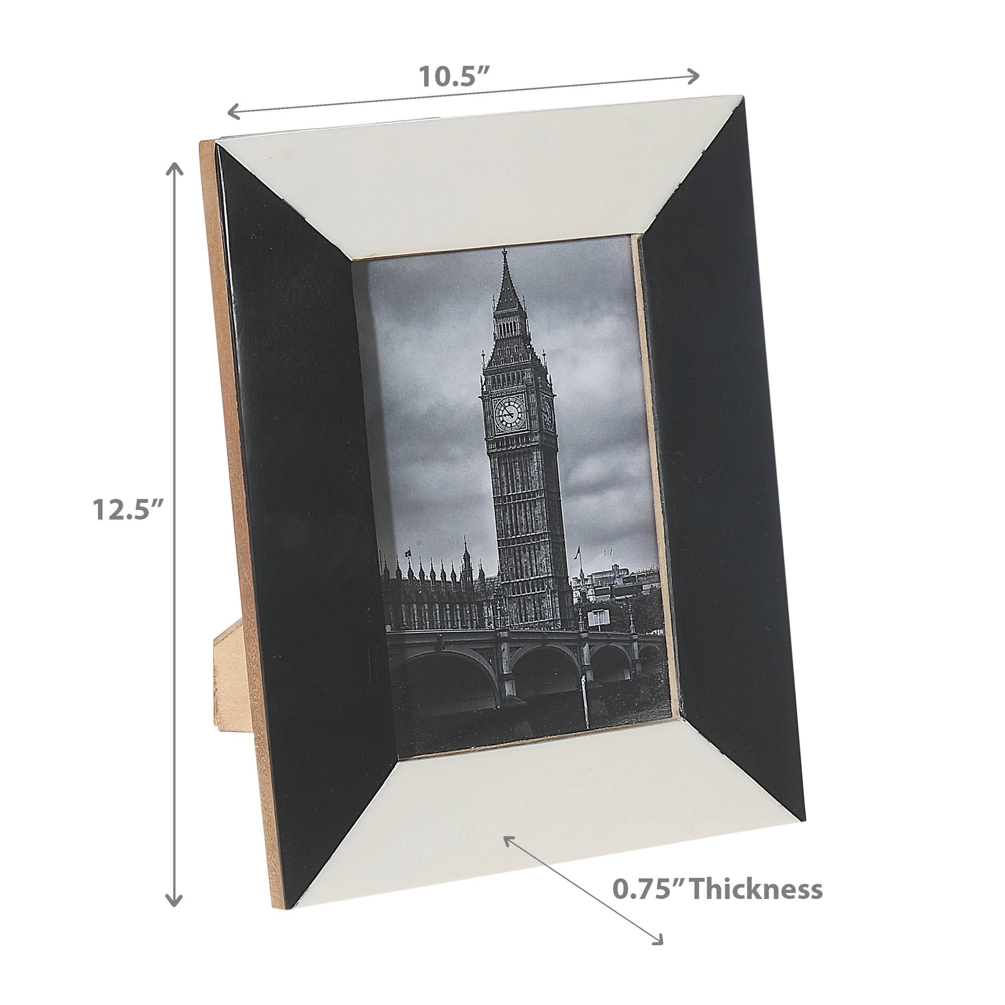 Multi 8X10"Black & White Inlay Photo Frame for wholesale on Faire2