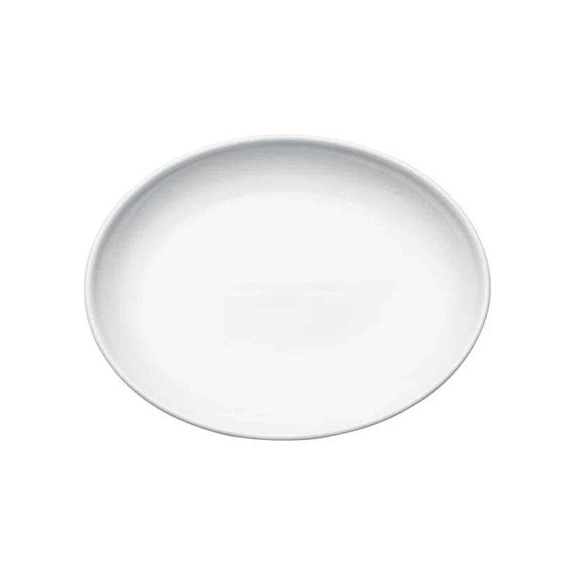 EcoQuality – wholesale Platter – OKP-105PL to OKP-95PL, 9.5"–13", White, Brechia Oval Coupe Porcelain Platters, Sold by Case0