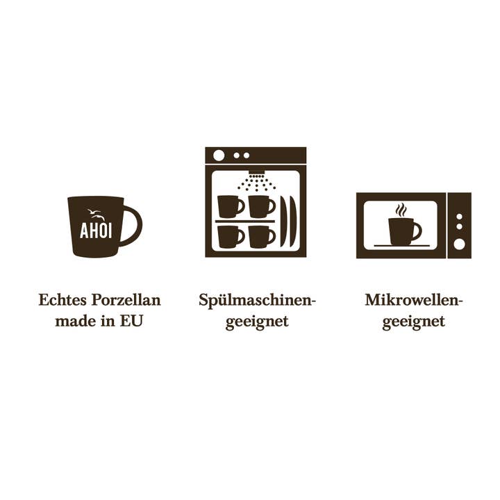 Bow & Hummingbird – Großhandel Kaffeebecher – Maritimer großer Porzellanbecher Käpt´n3