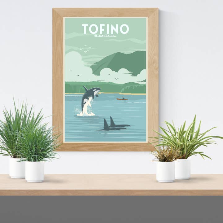 TOFINO POSTER - WHALE EDITION for wholesale by TripPoster