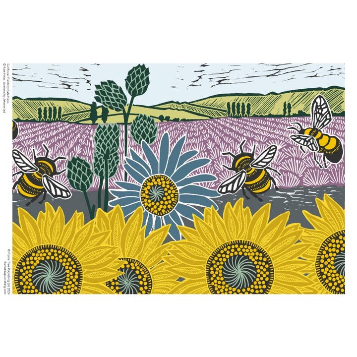 Texas Bookman - Wholesale Puzzle - Adult - Kate Heiss: Sunflower Fields 1000 Piece Sustainable Puzzle2