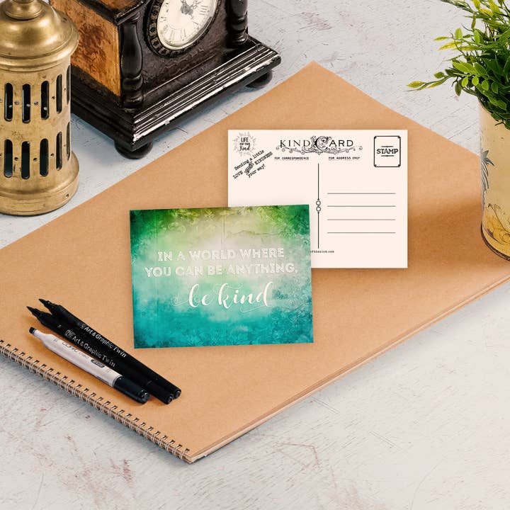 If You Can Be Anything BE KIND Postcard for wholesale by Life of the Kind