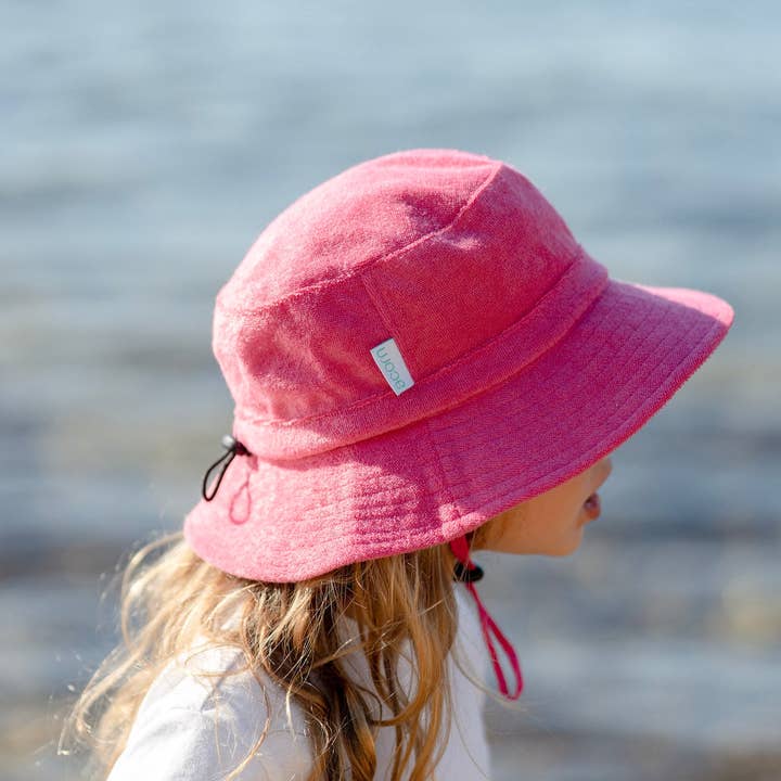 Acorn Kids - Wholesale Bucket hat – kids - Pink Terry Towelling Bucket Hat5