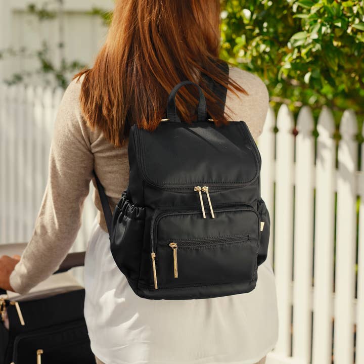 Signature Mini Backpack 2.0 - Black Nylon for wholesale by OiOi