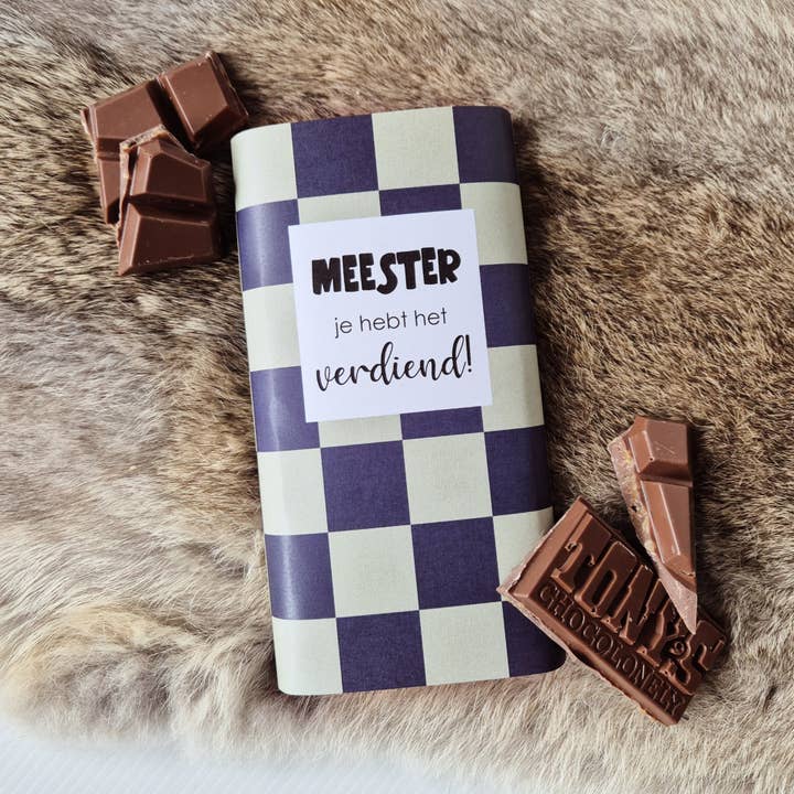 Labelgeluk - Wholesale Chocolate Bar - Chocolate wrapper | Master you have earned it | per 5