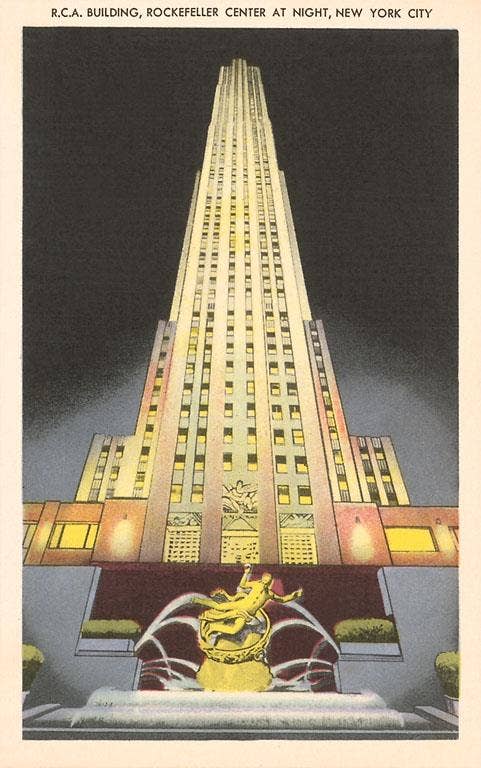 Found Image Press - Venta al por mayor Imanes - Imán NY-254 Edificio RCA, Rockefeller Center, Ciudad de Nueva York0
