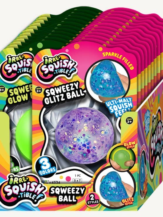 irre-SQUISH-tible Sqweezy Glitz Ball, 24ct and other Purchase Wholesale glitz. Free Returns & Net 60 Terms on Faire trending on Faire.