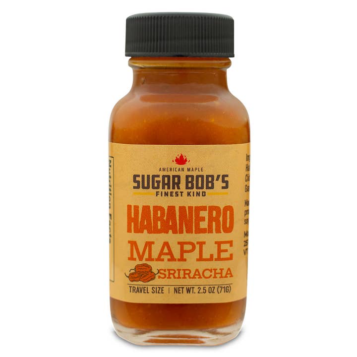 Habanero Maple Sriracha NET WT. 2.5oz for wholesale by Sugar Bob's Finest Kind