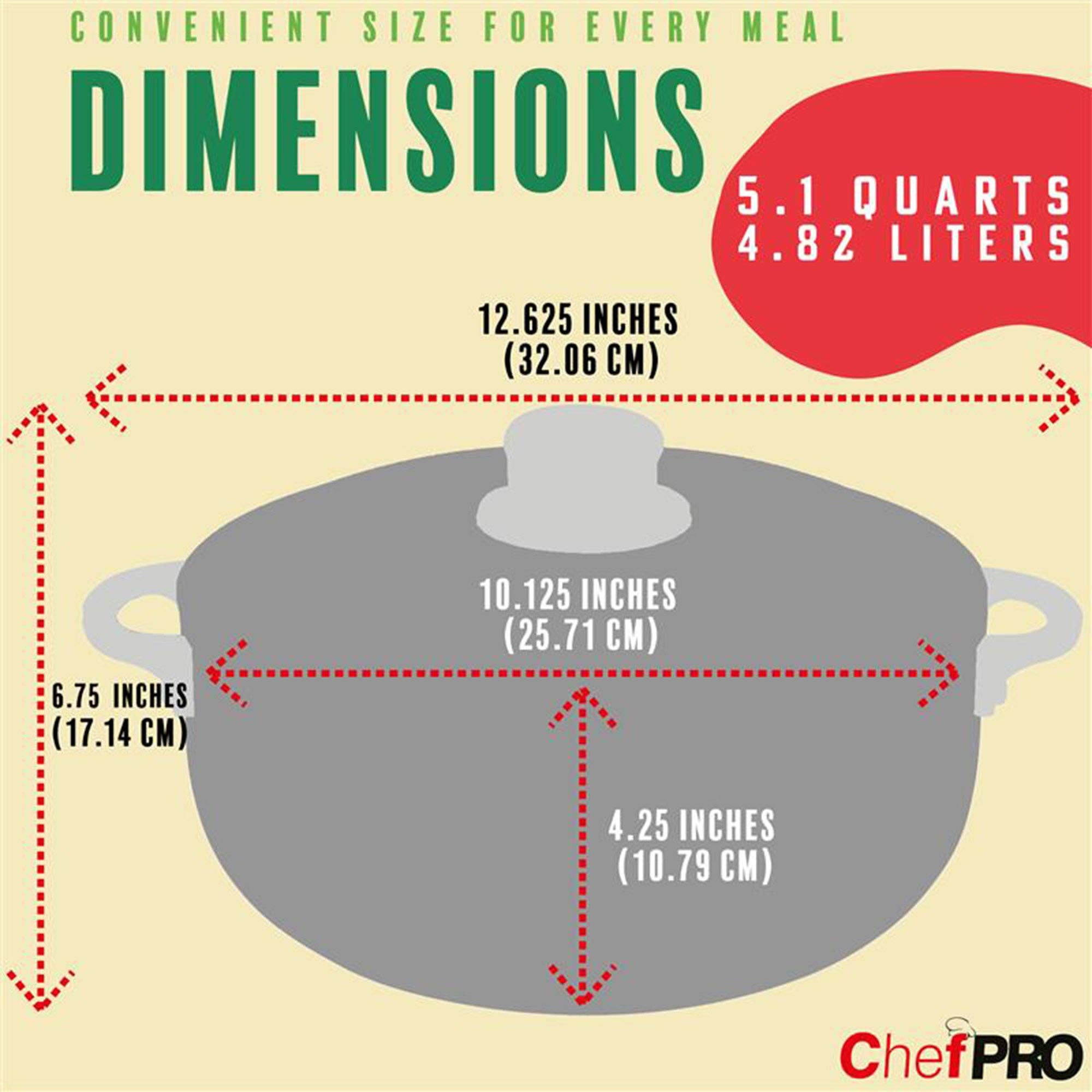 ShopBobbys – wholesale Cooking pot – Chef PRO Commercial Grade Aluminum Caldero Stock Pot, 5.1 Quarts4