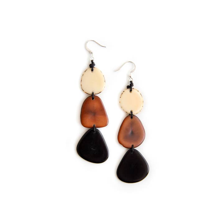 Organic Tagua Jewelry - Wholesale Dangle Earrings - Bali Earrings6