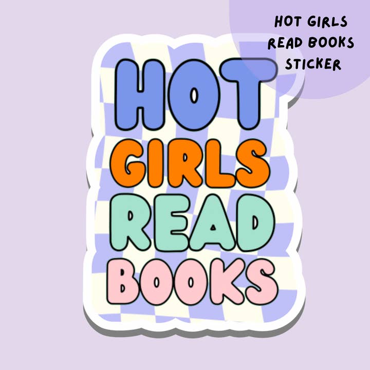 Le ragazze sexy leggono libri | Adesivo per la vendita all'ingrosso da parte di bookonahookco