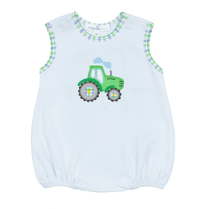 Magnolia Baby - Wholesale Bodysuit (Non-Footed) - Baby - Tractor Tales Applique Bubble