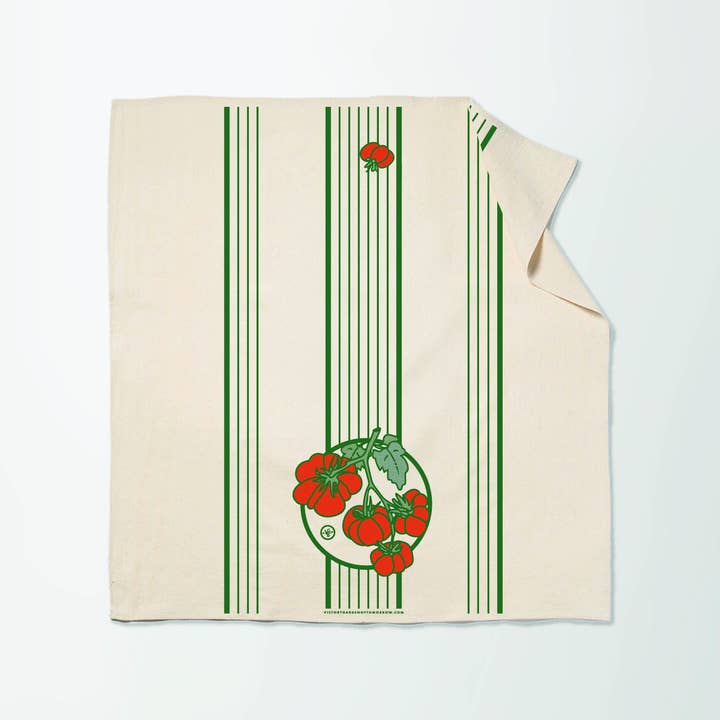 Wirtheim Poster Arts LLC - Wholesale Tea Towel - Tomato Harvest - Floursack Furoshiki Towel0