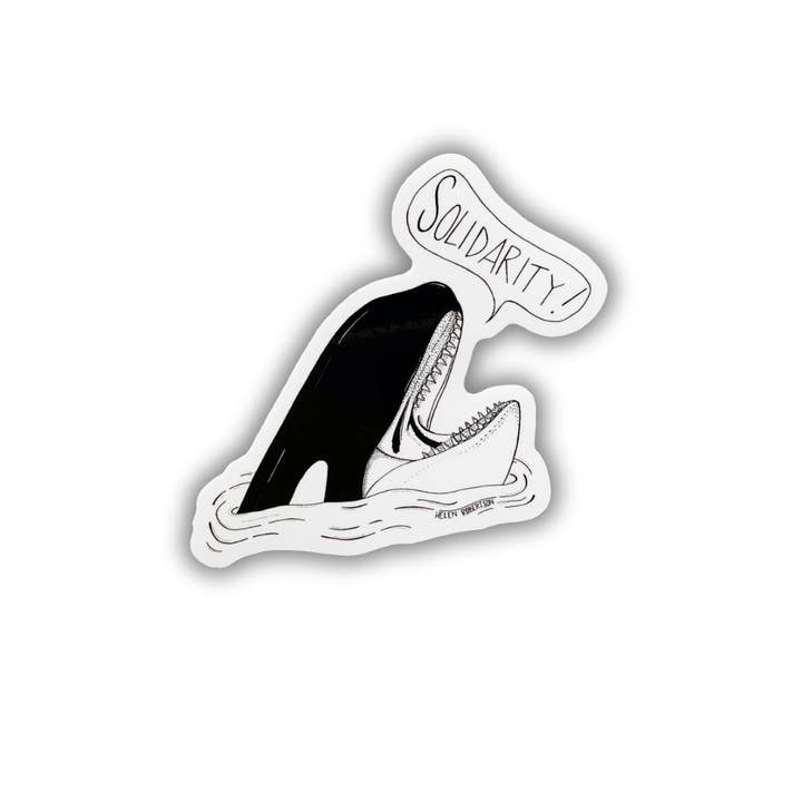 Seven Herons Studio - Wholesale Sticker - Solidarity Orca1