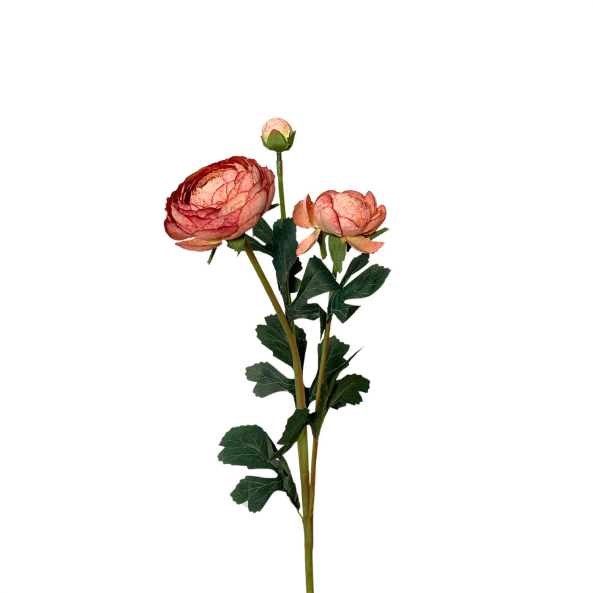 David Christopher's Collection - Wholesale Artificial Flowers - Caressed Sunrise Triple Peony Fall Spray Dubonnet Rose 23"