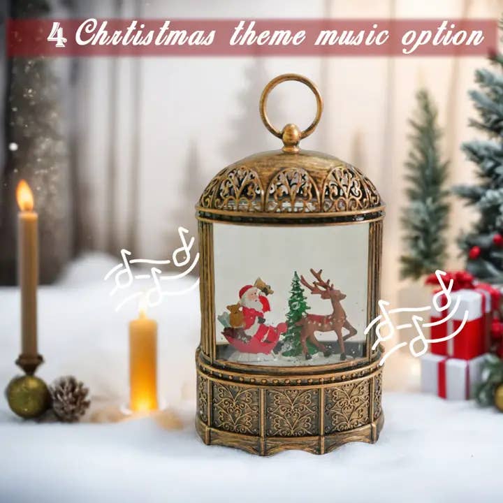 SINT - Wholesale Christmas Decoration - SINT Christmas Vintage Snow Globe Lantern
