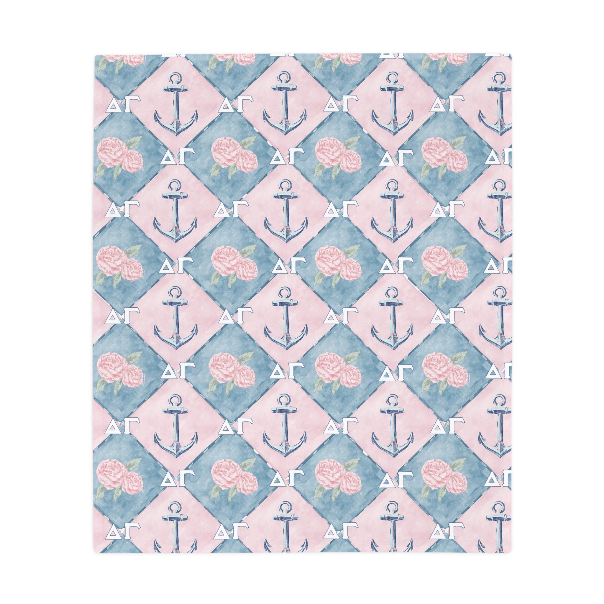 Gracefully Made Art - Wholesale Throw Blanket - Delta Gamma Flannel Fleece Blanket, Sorority 1