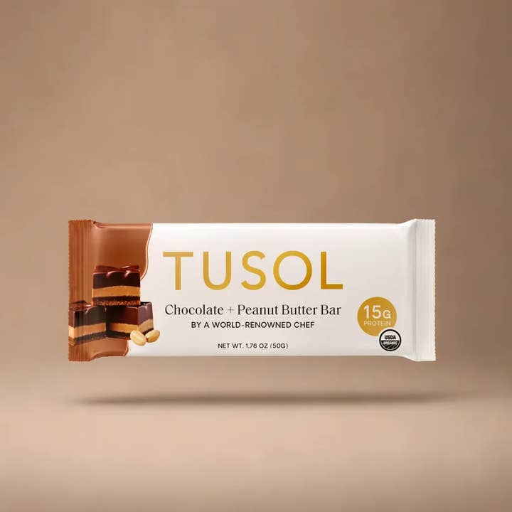 TUSOL Wellness – Großhandel Snack-Riegel – Bio-Schokolade + Erdnussbutter-Proteinriegel (8 Stk)3