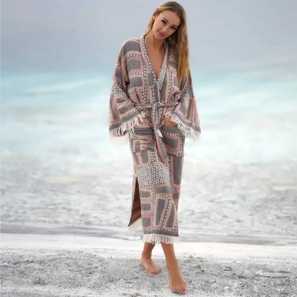 Bagno Milano - Vente Peignoir – femme - Collection de peignoirs et ponchos en peshtemal bio Bagno Milano41