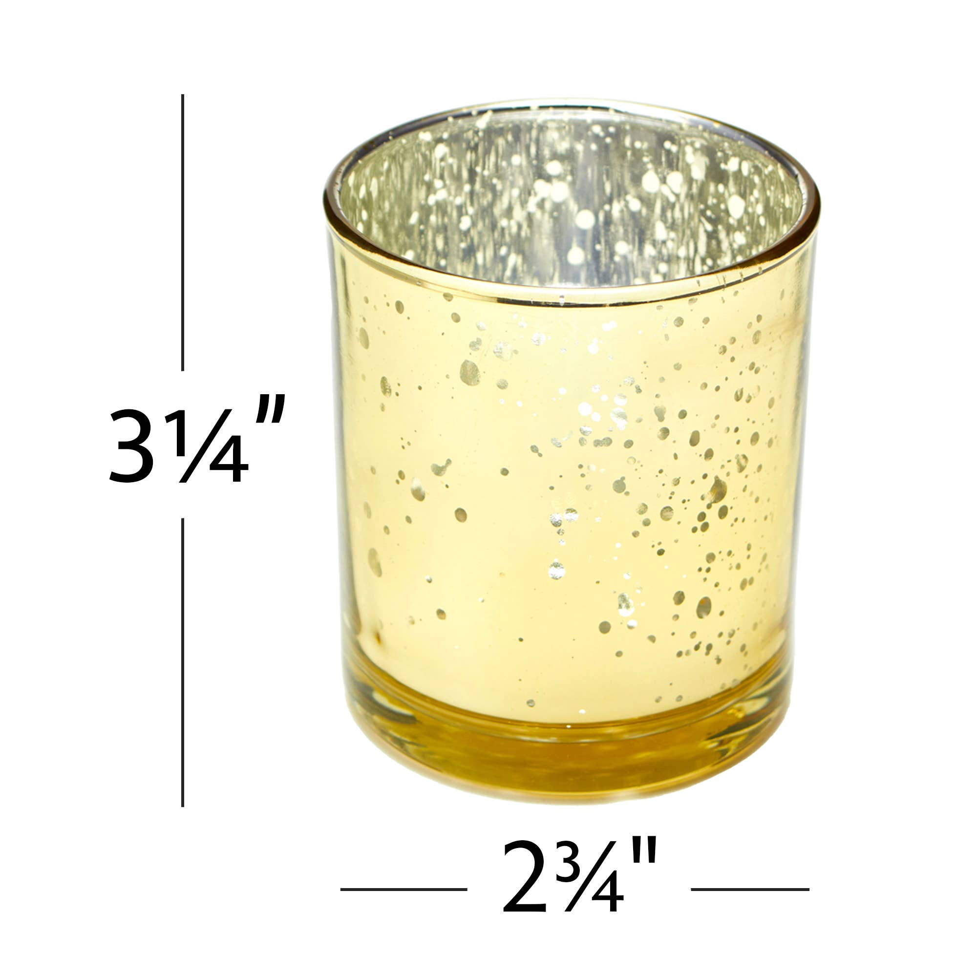 Glass Votive Candle Holder 3.25" Pack of 12 - Gold for wholesale on Faire1