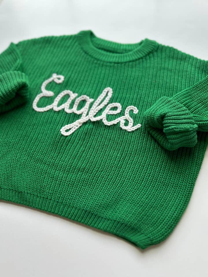 Custom Embroidery Baby & Kids Sweater, Game Day Team or City for wholesale by Stroller Society