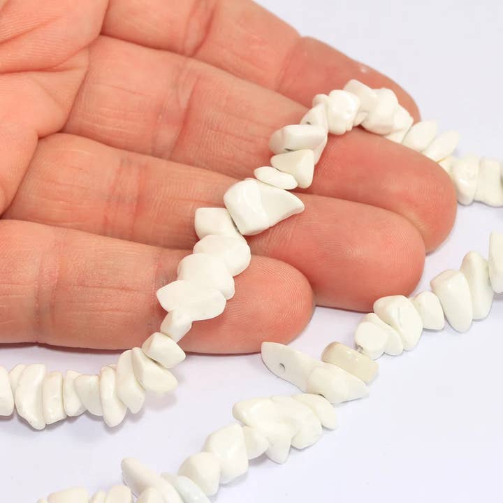 QueenJewelryM - Wholesale Beads - 7,5mm White Color Bead Strand, Coral Bamboo Strand, CHK572-10