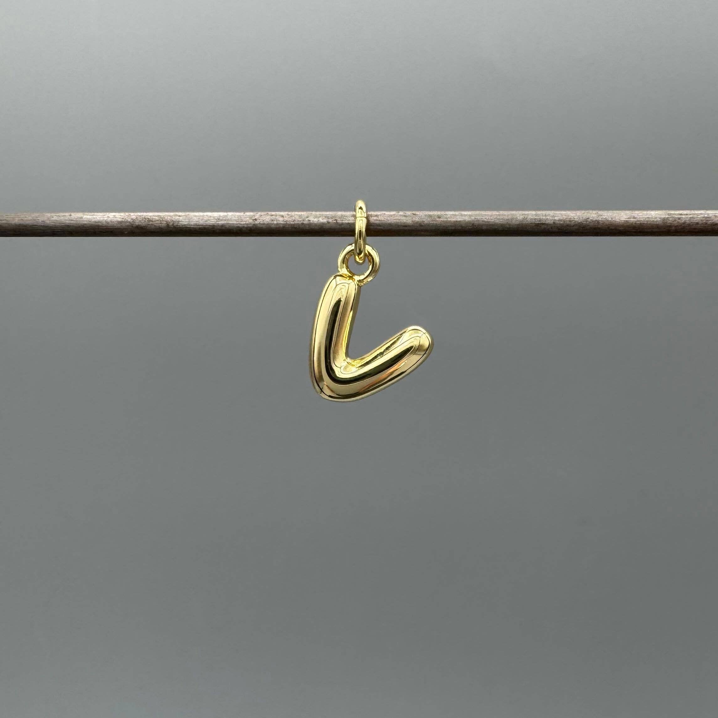 Something Silver - Wholesale Individual Charm/Pendant - Perfect Balloon Bubble Letter Initial Charm18