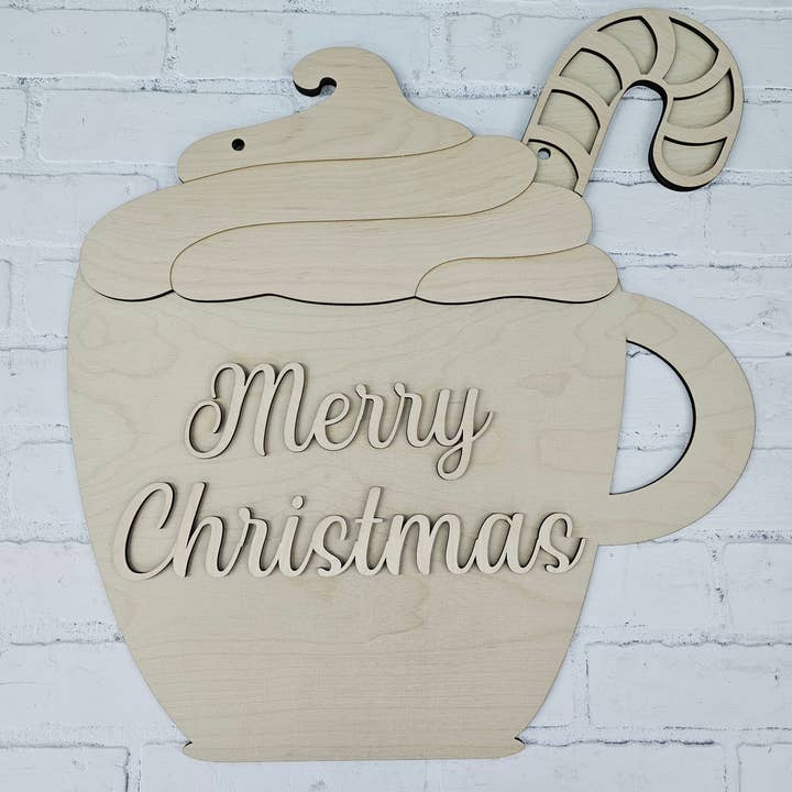 Teal Moon Creations - Wholesale DIY Craft Kit - DIY Merry Christmas Hot Cocoa Mug Door Hanger2