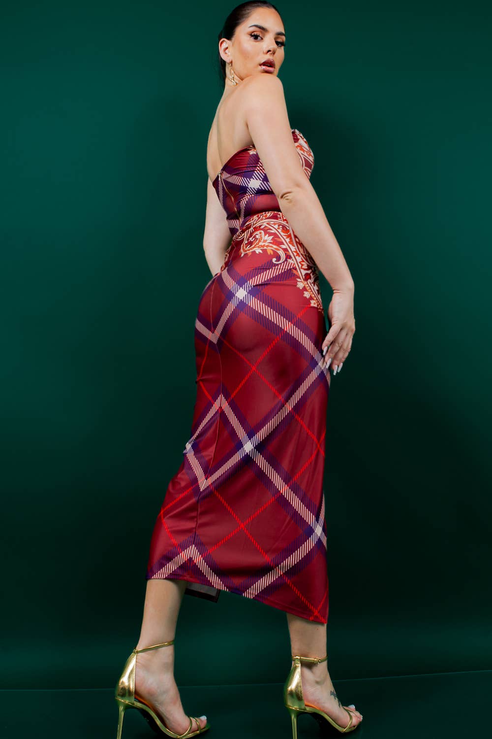 TAUPE BS4243-SET_Bustier Top & Skirt set for wholesale on Faire7