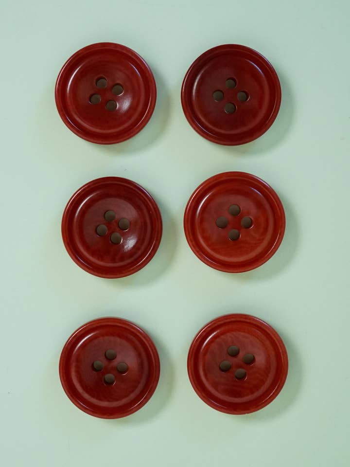 Amber 7/8" Corozo Nut Buttons for wholesale by Matchy Matchy Sewing Club