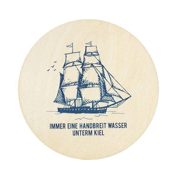 Maritim underlägg Vatten under kölen av björkträ för wholesale av Bow & Hummingbird