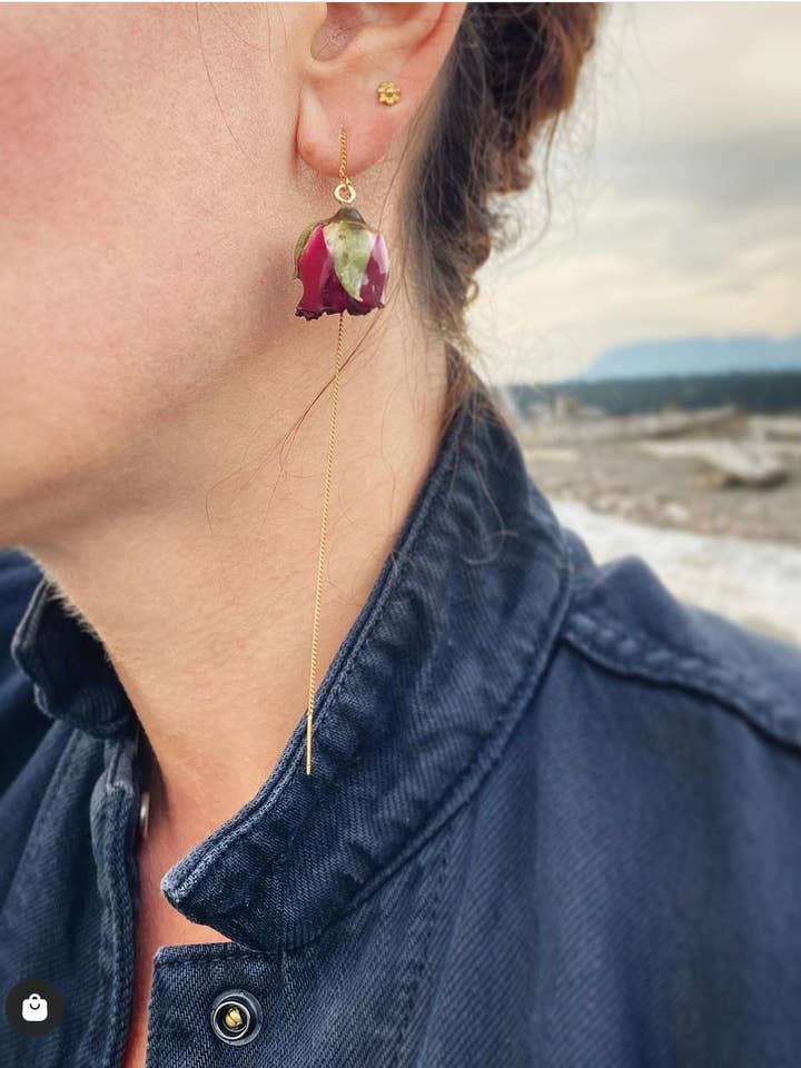 Örhängen med rosa trädare för wholesale av Lakoo Designs