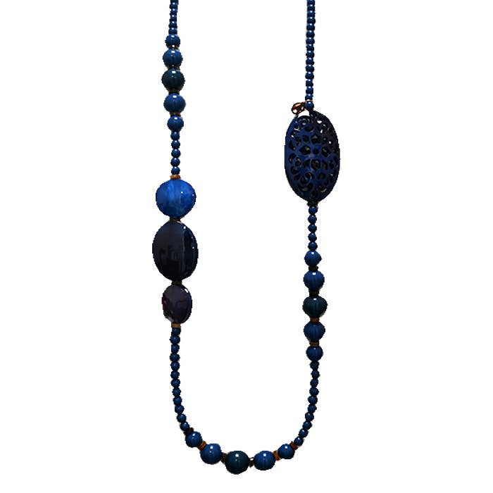 LONG ROPE NECKLACE WITH RESIN BEADS - FT24160A306 for wholesale by AMORINO SRL