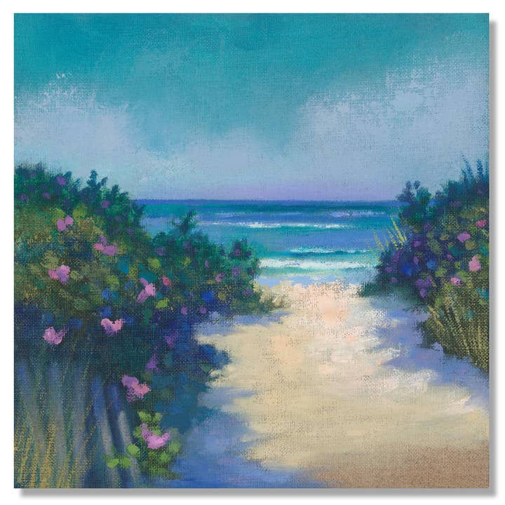 DUNES + ROSES #1 coastal art print for wholesale by Claire Mari Studio