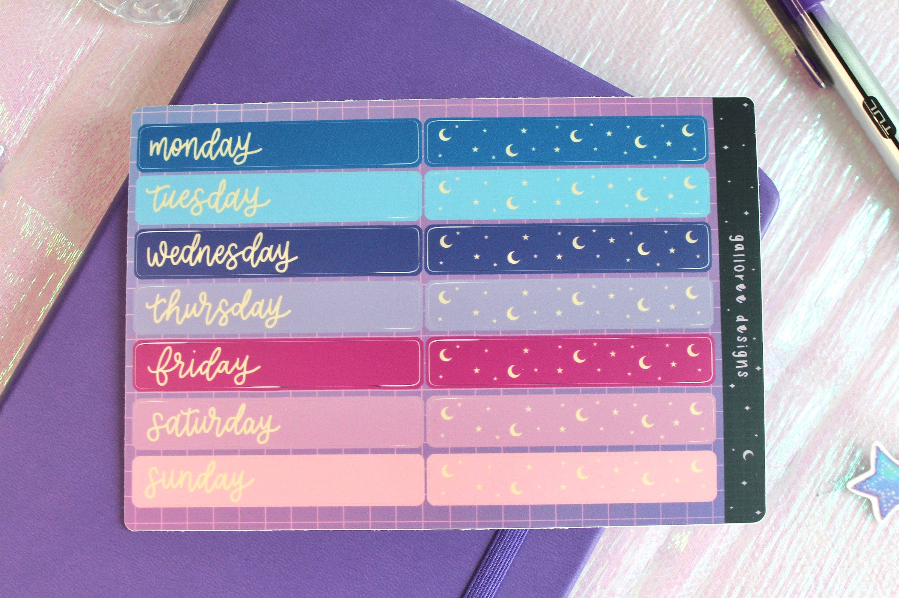 Galloree Designs LLC - Wholesale Sticker - Planner-stickers, dagelijkse plannersticker, washi tape-stickers5