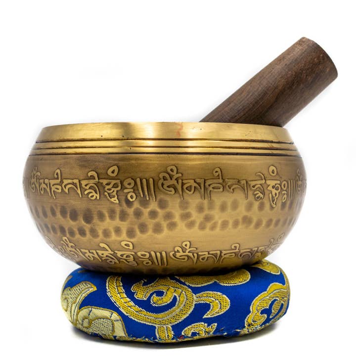 Fwosi - Wholesale Meditation Supplies - Tibetan Singing Bowl Set | Antique Mindfulness Bell Sound Bowl Mallet & Cushion | Meditation Bowl | Healing Bowl | Self-Care Gift2