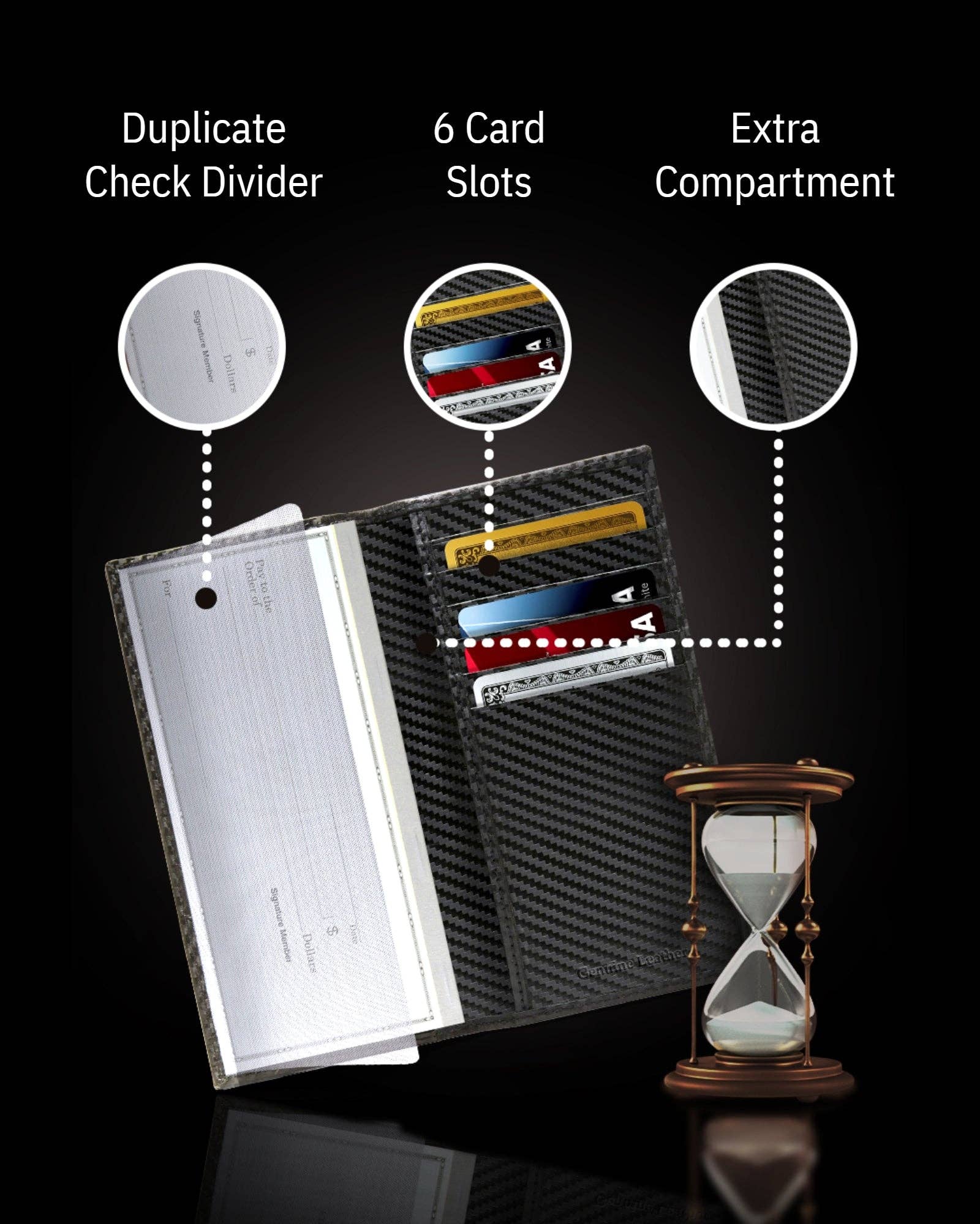 Access Denied Accessories - Wholesale Wallet - Unisex - Genuine Leather Checkbook Cover For Women &Men RFID Blocking26